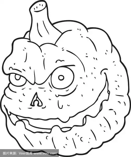 黑白卡通鬼南瓜