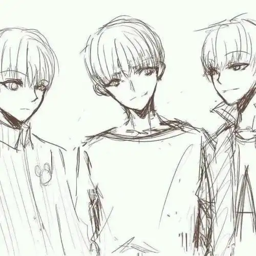 tfboys动漫简笔画q版