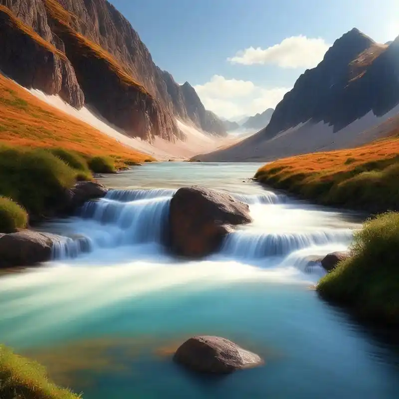 瀑布美景,招财好运