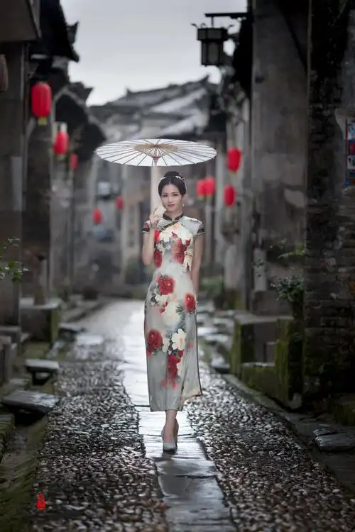 印像.渼陂,云成雨原创古村 旗袍人像