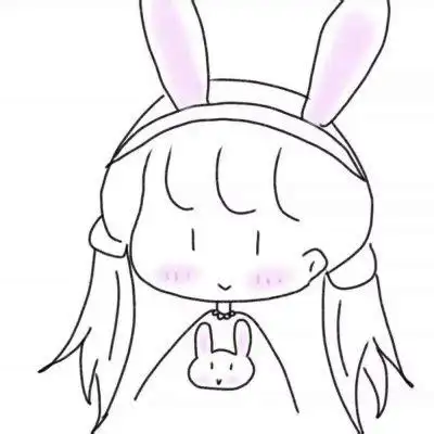 画画的小女孩简笔画