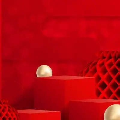 红色喜庆矢量新年促销2021年节日促销牛年元旦主图直通车背景