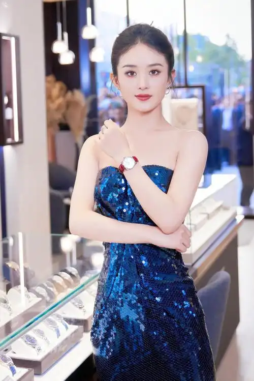 赵丽颖蓝色星钻人鱼裙##微博饭制频道