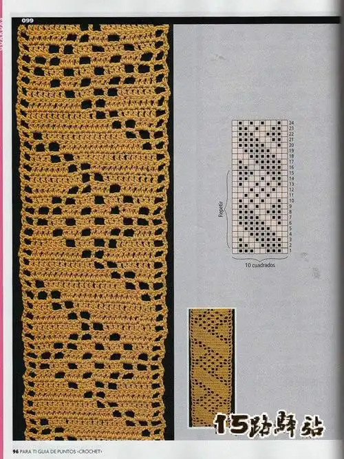 钩针模式----最全的网格花卉图案大全