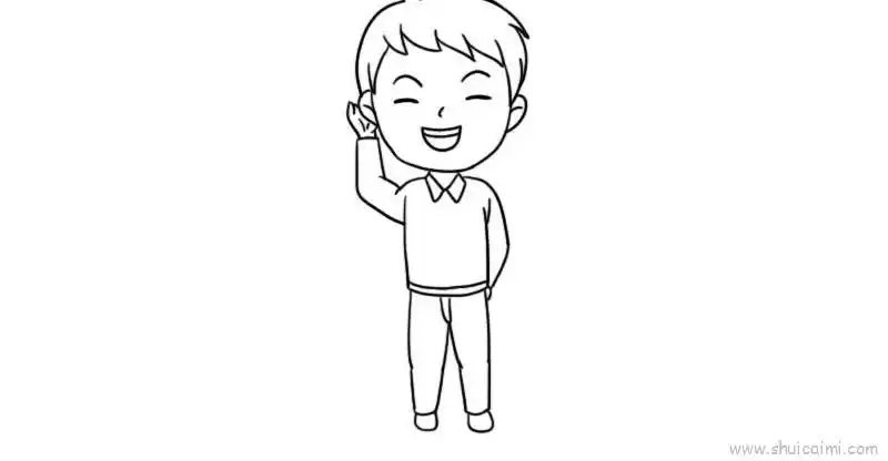 自画像男生儿童画怎么画 自画像男生简笔画画法