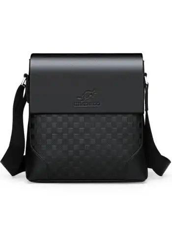 酷奇袋鼠kuqidaishu男士包单肩斜挎包质感商务时尚背包竖款潮男休闲包