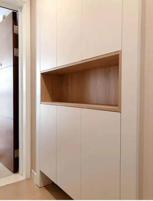 极简风格开门滑门深色浅色衣柜 中式开门滑门衣柜 膜压移门衣柜