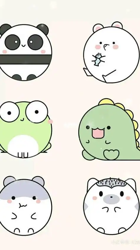 动画片卡通小动物简笔画可爱