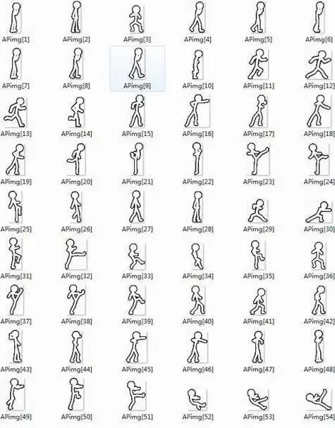 火柴花拳手简笔画