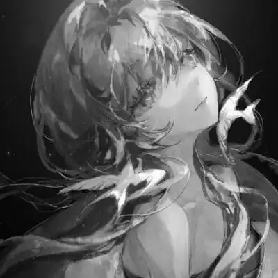 女头像黑白动漫