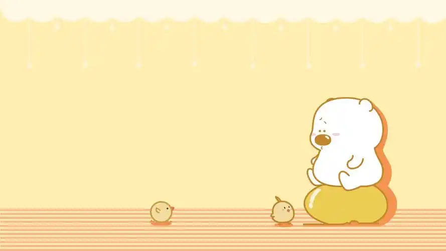 小囧熊可爱卡通电脑桌面壁纸高清大图预览1920x1080_卡通动漫下载_美