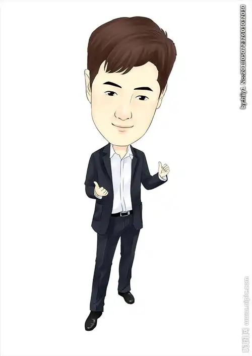 西服男士卡通q版原创人物图片