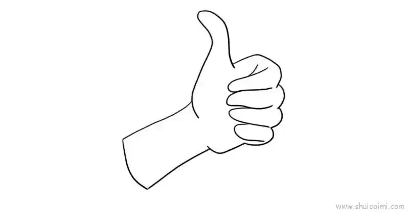 很棒手势儿童画怎么画 很棒手势简笔画好看