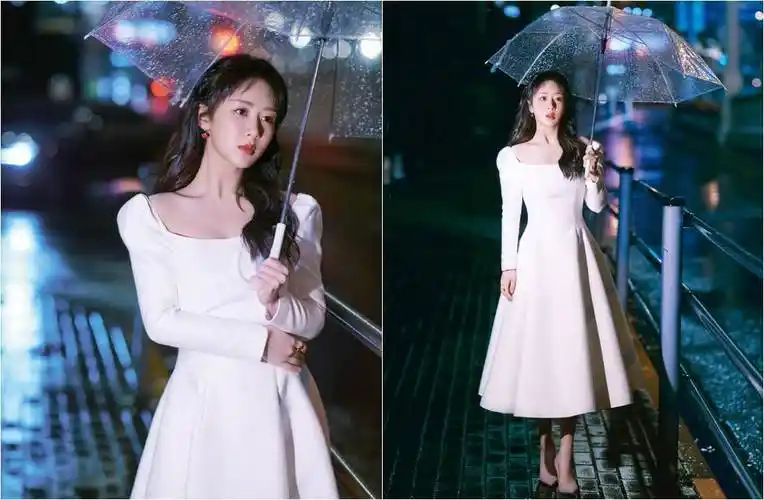 小笼包陈妍希撞衫,小9岁杨紫网友称逆龄公主!_礼服_气质_俏丽