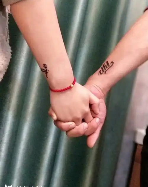 情侣纹身字母纹身图片