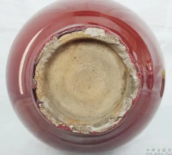 精美的清中期钧红釉天球瓶