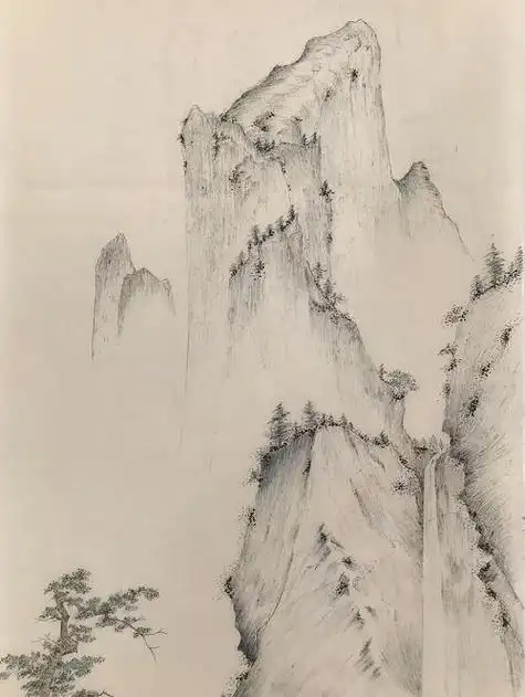 画写生作品展钢笔素描,临摹山水画铅笔画的素描山水画请问各位见得多