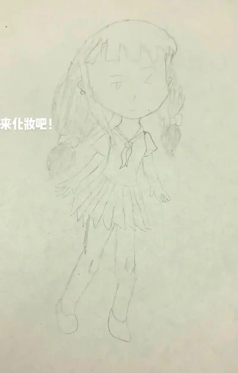 画了一个月老师,顺便画成自创光美 #画渣日常#光之美少女 - 抖音