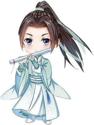 q版人物古风男白景尘抠图