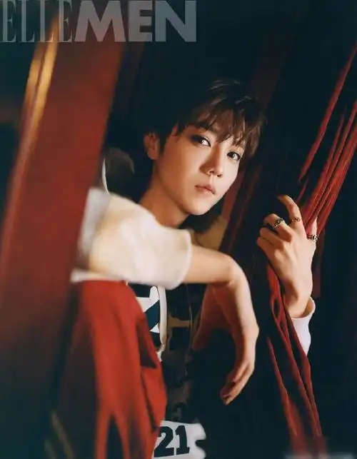 鹿晗《ellemen睿士》五月刊封面大片,鲜明且独特,复古又帅气