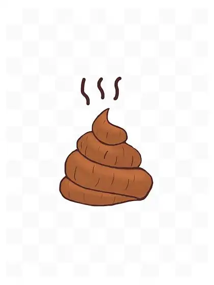 手绘卡通 i>一 /i>坨大便屎