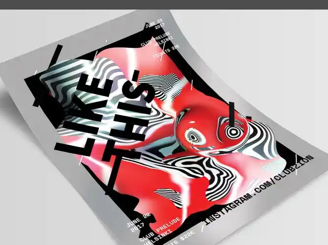 海报设计 创意海报 国外创意海报 > 动感抽象潮流时尚艺术创意海报psd