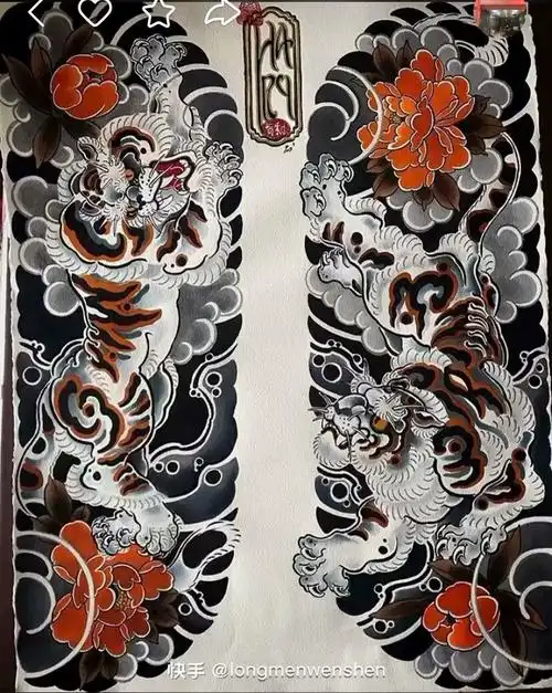 老传统开衫满背手稿分享_开衫_睿刺青自由行热门攻略_美妆_彩妆