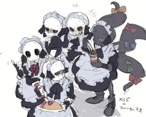 邪骨团的女仆装猫耳