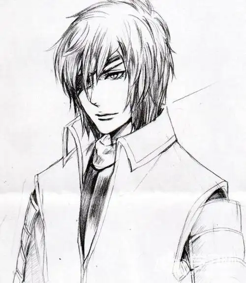 双子座素描男生图片 - 星座网