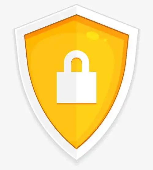 手绘卡通黄色盾牌