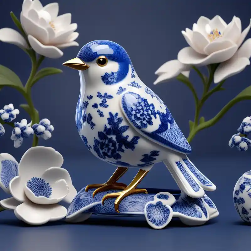 ai绘画技巧分享(二):青花瓷画