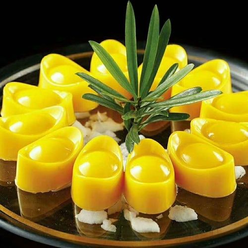 酒店特色糕点招财进宝芒果果冻元宝小吃点心甜品开袋即食20个