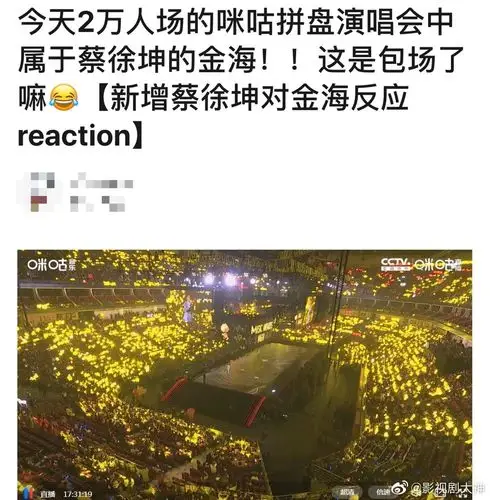 咪咕汇蔡徐坤的金海,粉丝们的应援也太优秀了吧!_高清图集_新浪网