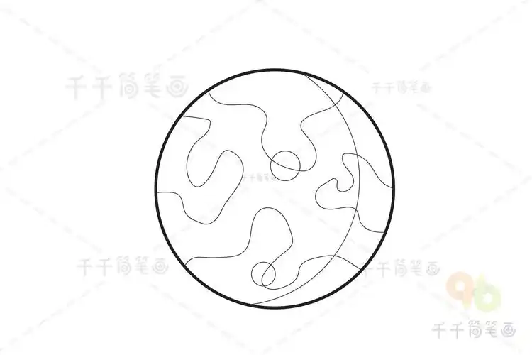 水星简笔画图片