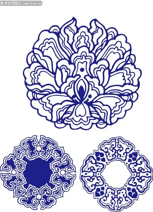 青花瓷花纹图案