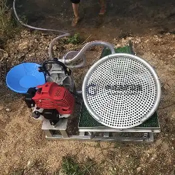 户外小型汽油振动淘金机