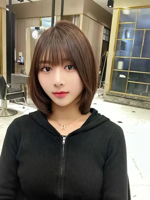 短发不烫发显脸小适合圆脸方脸减龄发型