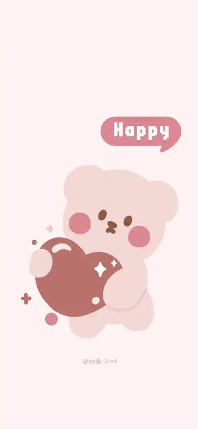 可爱手绘卡通简约壁纸/cr:奶鹿-june