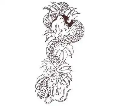 20张简单般若纹身手稿线条图片