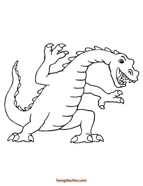 11张中国龙外国龙三头龙喷火龙卡通儿童简笔画