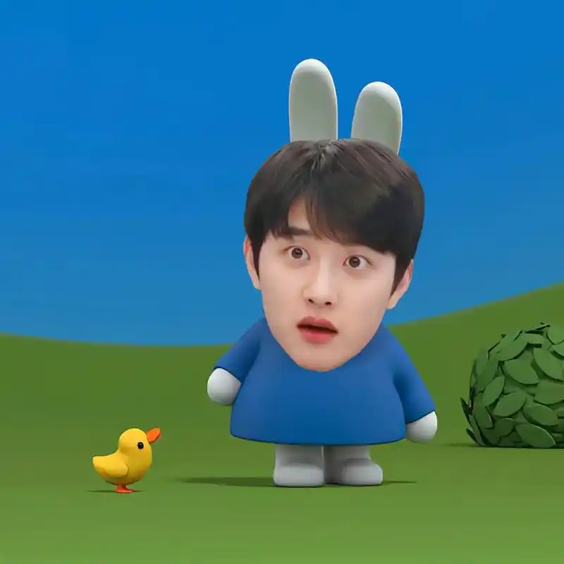 头像.#都暻秀  应大家的要求 嘟嘟兔来了 - 抖音