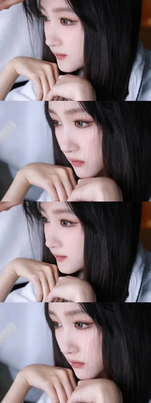 关晓彤暗夜黑纱裙##关晓彤甜丧感妆