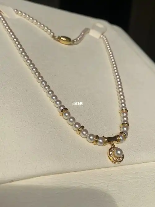 mikimoto御木本18k黄金钻石海水珍珠项链