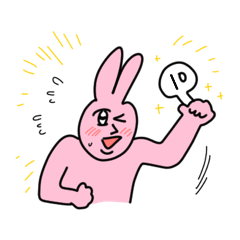 line app粉色兔子表情包  我的兔子朋友