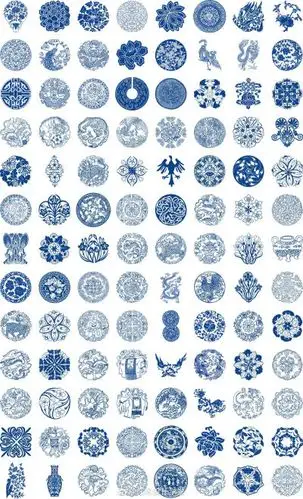 传统青花图案纹样