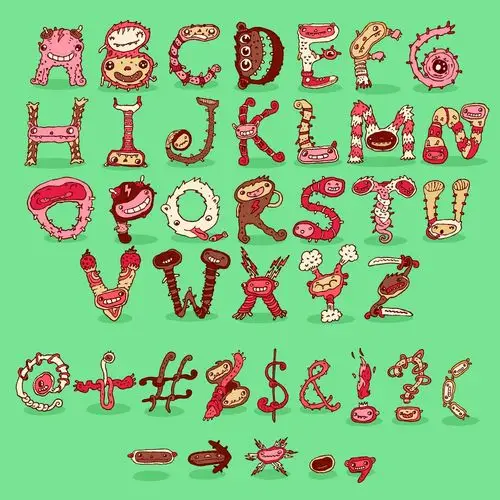卡通创意字母设计