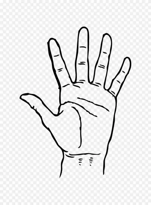 祈祷手绘剪贴画.手掌