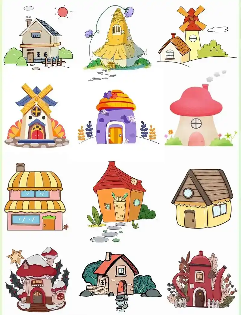 创作灵感 创意房子简笔画大全,下 - 抖音