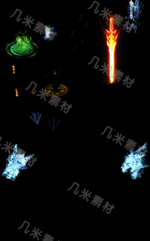 游戏特效贴图 古风仙侠高清魔法技能素材 光效动画特效 动作序列