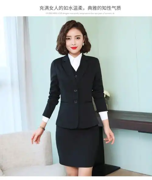 职业套装女时尚气质西装面试女士正装大学生春秋冬西服外套工作服